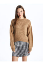 Lcw Casual Bisiklet Yaka Duz Uzun Kollu Kadin Triko Kazak - Resim 4