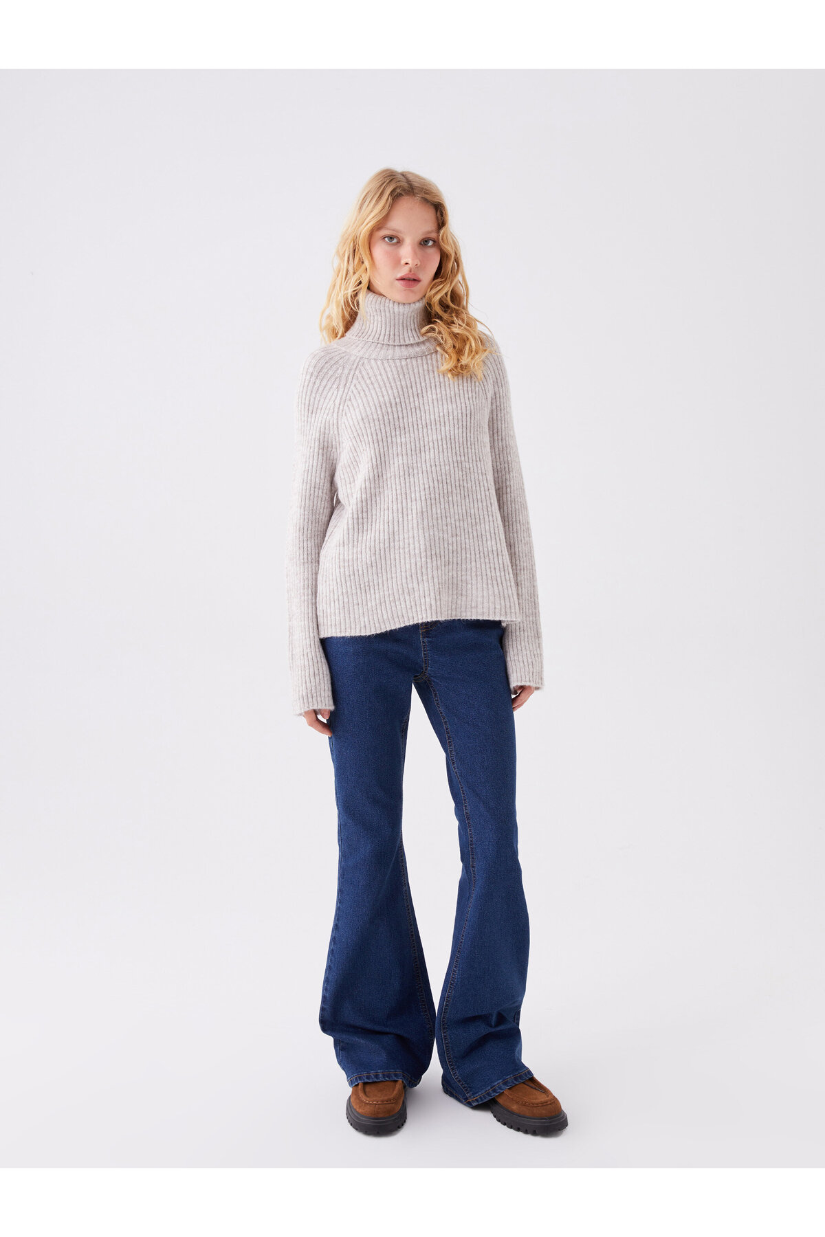 product_image_3.jpg Balikci Yaka Duz Uzun Kollu Kadin Triko Kazak - Resim 3