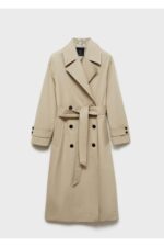 Oversize Uzun Cift Dugmeli Trenckot - Resim 3