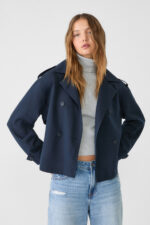 Kemerli Kisa Trenckot - Resim 1