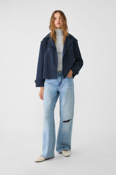 Kemerli Kisa Trenckot - Resim 2