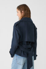 Kemerli Kisa Trenckot - Resim 3