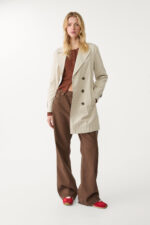 Kemerli Basic Regular Fit Trenckot - Resim 2