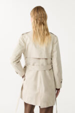 Kemerli Basic Regular Fit Trenckot - Resim 3