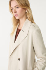 Kemerli Basic Regular Fit Trenckot - Resim 4