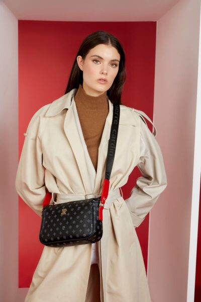 Siyah Monogram Kadin Omuz Cantasi 05Po22Y1539 - Resim 1