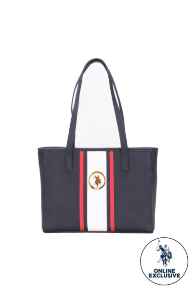 Lacivert Beyaz Kirmizi Kadin Omuz Cantasi Us8029 Online Exclusive - Resim 1