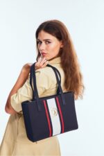 Lacivert Beyaz Kirmizi Kadin Omuz Cantasi Us8029 Online Exclusive - Resim 2