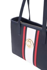 Lacivert Beyaz Kirmizi Kadin Omuz Cantasi Us8029 Online Exclusive - Resim 4