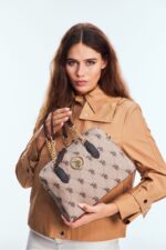 Vizon Kahve Kadin Omuz Cantasi Us8701 Online Exclusive - Resim 3