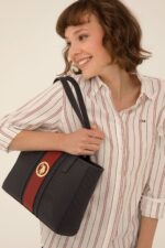 Lacivert Bordo Kadin Omuz Cantasi Us8029 Online Exclusive - Resim 2