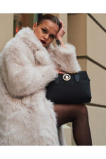 Siyah Duz Kadin Omuz Cantasi Us8701 Online Exclusive - Resim 2