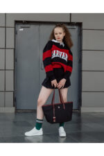 Lacivert Bordo Kadin Omuz Cantasi Us25655 Online Exclusive - Resim 2