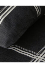 Glen Check Kolay Utulenir Cift Kisilik Nevresim Seti Antrasit - Resim 2