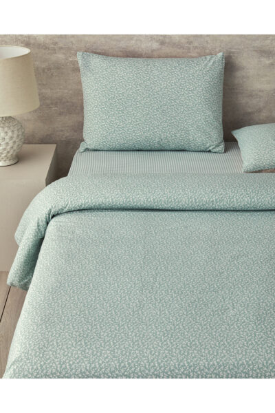 Fancy Flowers Cift Kisilik Nevresim Takimi Yesil - Resim 2