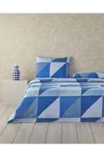 Triad Kolay Utulenir Cift Kisilik Nevresim Seti 200X220 Cm Mavi - Resim 1