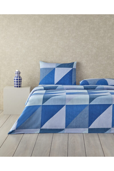 Triad Kolay Utulenir Cift Kisilik Nevresim Seti 200X220 Cm Mavi - Resim 1