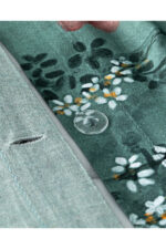 Sweet Spring Dijital Baskili Cift Tarafli Cift Kisilik Nevresim Takimi Yesil - Resim 4