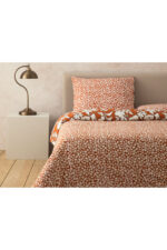 Grandiflora Dijital Baskili Soft Cotton Cift Kisilik Nevresim Seti 200X220 Cm Terracotta - Resim 2