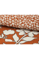 Grandiflora Dijital Baskili Soft Cotton Cift Kisilik Nevresim Seti 200X220 Cm Terracotta - Resim 4