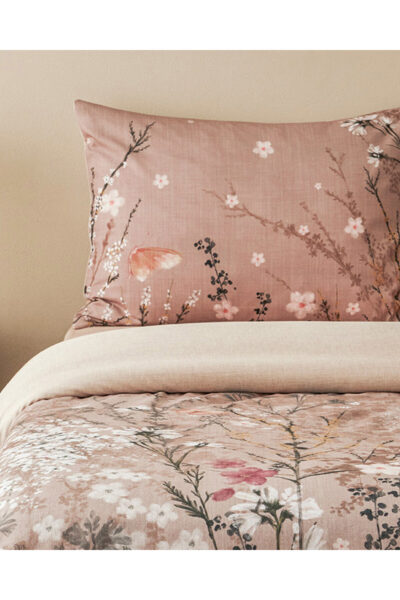 Sweet Spring Dijital Baskili Soft Cotton Cift Kisilik Nevresim Takimi Gul Kurusu - Resim 2