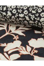 Grandiflora Dijital Baskili Soft Cotton Cift Kisilik Nevresim Seti Antrasit Terracotta - Resim 4