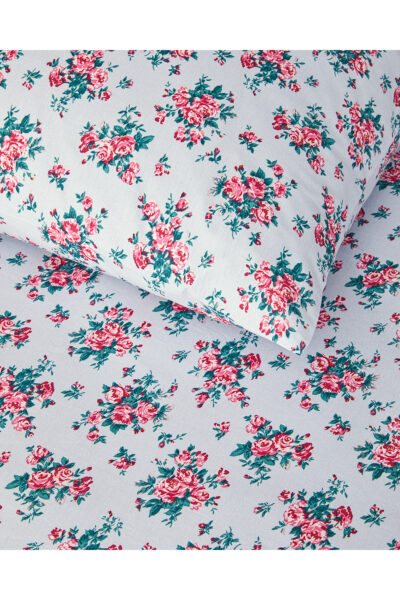 Rose Harmony Cift Kisilik Nevresim Seti Mavi - Resim 2