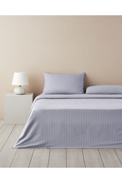 Crystal Ipeksi Twill Cift Kisilik Nevresim Takimi 200X220 Cm Mavi - Resim 1