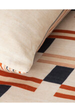 Timeline Dijital Baskili Soft Cotton Cift Kisilik Nevresim Seti Terracotta - Resim 2