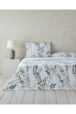Ivy Breeze Pamuk Cift Kisilik Nevresim Takimi 200X220 Cm Yesil - Resim 1