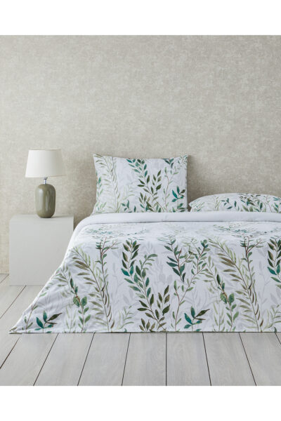 Ivy Breeze Pamuk Cift Kisilik Nevresim Takimi 200X220 Cm Yesil - Resim 1