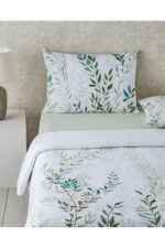 Ivy Breeze Pamuk Cift Kisilik Nevresim Takimi 200X220 Cm Yesil - Resim 3