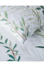 Ivy Breeze Pamuk Cift Kisilik Nevresim Takimi 200X220 Cm Yesil - Resim 4