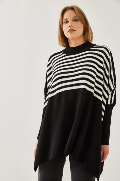 Kadin Cizgili Triko Panco 10244 60351215 - Resim 2