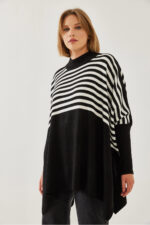 Kadin Cizgili Triko Panco 10244 60351215 - Resim 3