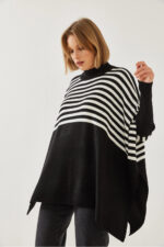 Kadin Cizgili Triko Panco 10244 60351215 - Resim 4