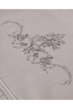 Cicek Desen Baskili Hurc Gri 52X28X21 Cm - Resim 4