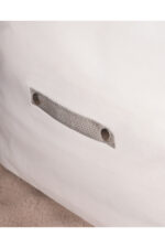 Cicek Desen Baskili 2 Li Hurc Beyaz Gri - Resim 4