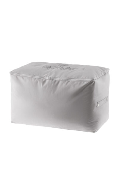 Cicek Desen Baskili Hurc Gri 64X41X35 Cm - Resim 1