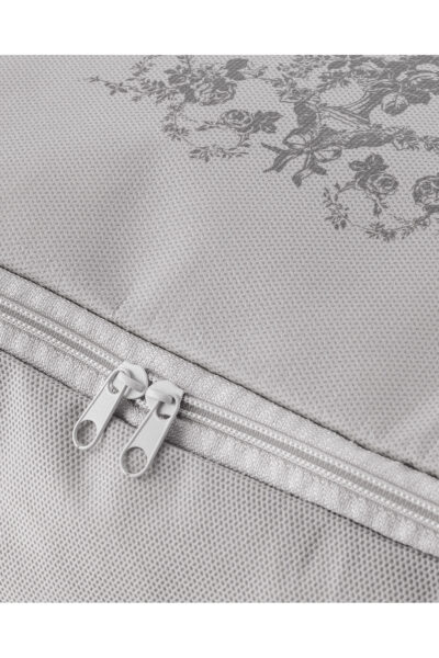 Cicek Desen Baskili Hurc Gri 64X41X35 Cm - Resim 2