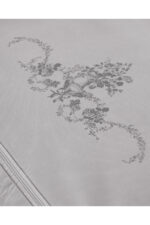 Cicek Desen Baskili Hurc Gri 64X41X35 Cm - Resim 3