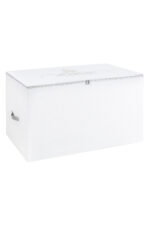 Cicek Desen Baskili Hurc Beyaz Gri 74X46X46 Cm - Resim 2