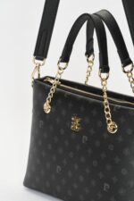 Siyah Monogram Kadin Omuz Cantasi 05Po22Y1561 - Resim 4