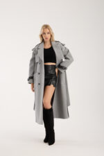 Kadin Gri Palto - Resim 4