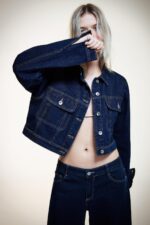Crop Denim Ceket - Resim 1