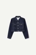 Crop Denim Ceket - Resim 2