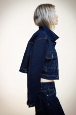 Crop Denim Ceket - Resim 3