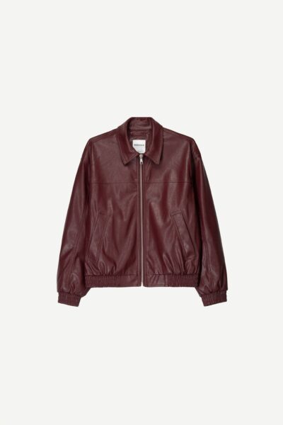 Oversize Suni Deri Ceket - Resim 2