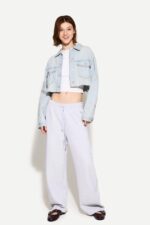 Crop Denim Ceket - Resim 1