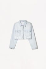 Crop Denim Ceket - Resim 2